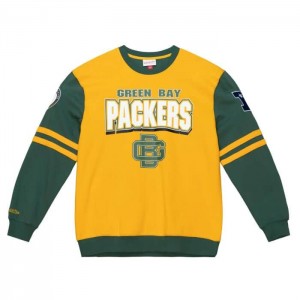 Tops Mitchell & Ness All Over Crew 2.0 Green Bay Packers Hombre | 0758ODIGZ