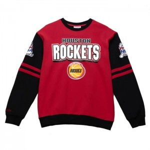 Tops Mitchell & Ness All Over Crew 2.0 Houston Rockets Hombre | 7268XAVTZ