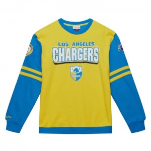 Tops Mitchell & Ness All Over Crew 2.0 Los Angeles Chargers Hombre | 6420HLIXY