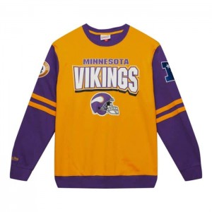 Tops Mitchell & Ness All Over Crew 2.0 Minnesota Vikings Hombre | 3417PSDVN