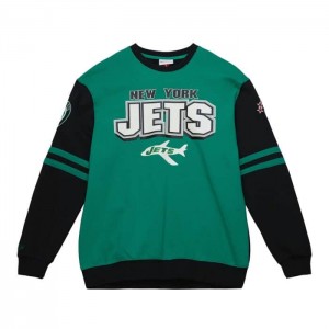 Tops Mitchell & Ness All Over Crew 2.0 New York Jets Hombre | 9104EHCST