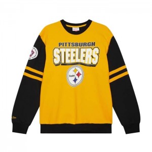 Tops Mitchell & Ness All Over Crew 2.0 Pittsburgh Steelers Hombre | 9021PZGDV