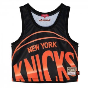 Tops Mitchell & Ness Big Face 4.0 Crop Tank New York Knicks Mujer | 7491QXUWO