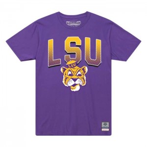 Tops Mitchell & Ness Halftime Tee Louisiana State University Mujer | 3416EUAKL