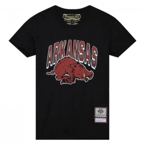 Tops Mitchell & Ness Halftime Tee University of Arkansas Mujer | 2879SXAUQ