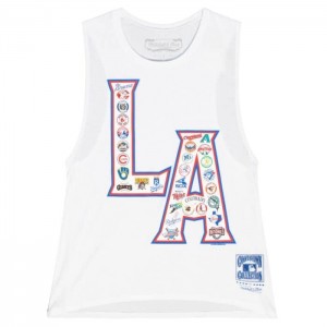 Tops Mitchell & Ness LA All Over Print Tee Mujer | 0167XBSGN
