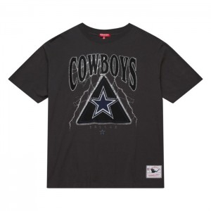 Tops Mitchell & Ness Logo Boyfriend Tee Dallas Cowboys Mujer | 6497WXFIZ