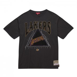 Tops Mitchell & Ness Logo Boyfriend Tee Los Angeles Lakers Mujer | 1427ZIFEQ