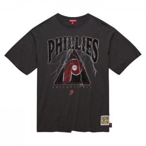 Tops Mitchell & Ness Logo Boyfriend Tee Philadelphia Phillies Mujer | 7960GRBEI