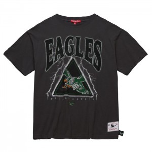 Tops Mitchell & Ness Logo Boyfriend Tee Philadelphia Eagles Mujer | 5196TEMSW