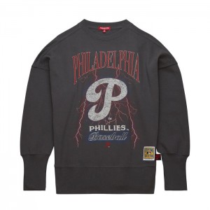 Tops Mitchell & Ness Logo Ligeros Crew 4.0 Philadelphia Phillies Mujer | 2798FRKYQ