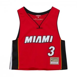Tops Mitchell & Ness N&N Crop Tank Miami Heat 2005 Dwyane Wade Mujer | 8574SENGH