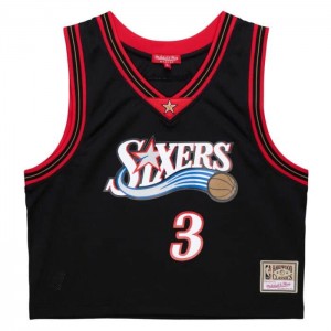 Tops Mitchell & Ness N&N Crop Tank Philadelphia 76ers 2000 Allen Iverson Mujer | 8745RGNWH