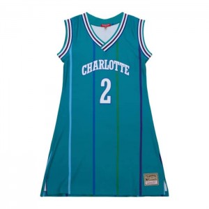 Tops Mitchell & Ness N&N Vestido Charlotte Hornets 1992 Larry Johnson Mujer | 7361SFOWU