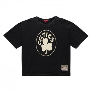 Tops Mitchell & Ness SS Boxy Crop Tee Boston Celtics Mujer | 3246OWEUN
