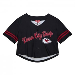Tops Mitchell & Ness SS Button Crop Kansas City Chiefs Mujer | 5374BNKDY
