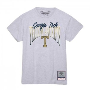 Tops Mitchell & Ness Script Arc Tee Georgia Tech Mujer | 0358TJKIV