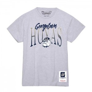 Tops Mitchell & Ness Script Arc Tee Georgetown University Mujer | 7408XDYTO
