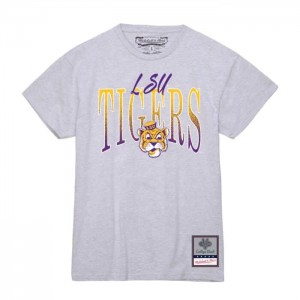Tops Mitchell & Ness Script Arc Tee Louisiana State University Mujer | 2537ZHFCL