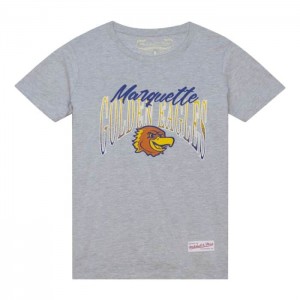 Tops Mitchell & Ness Script Arc Tee Marquette University Mujer | 6427WIUOS