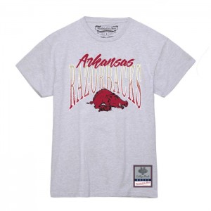 Tops Mitchell & Ness Script Arc Tee University of Arkansas Mujer | 3125MSXYR