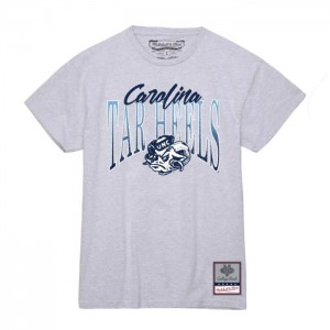 Tops Mitchell & Ness Script Arc Tee University of North Carolina Mujer | 3659QTYXK