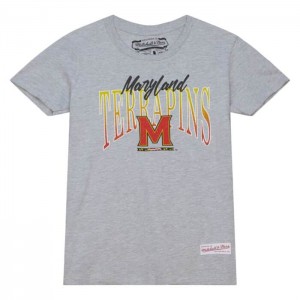 Tops Mitchell & Ness Script Arc Tee University of Maryland Mujer | 1687TQABK