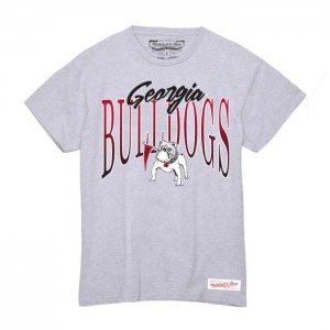 Tops Mitchell & Ness Script Arc Tee University of Georgia Mujer | 9526XQWPJ