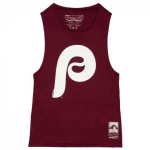 Tops Mitchell & Ness Tonal Logo Story Tank Philadelphia Phillies Mujer | 8603OVAUB