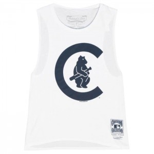Tops Mitchell & Ness Tonal Logo Story Tank Chicago Cubs Mujer | 1294PKYIQ