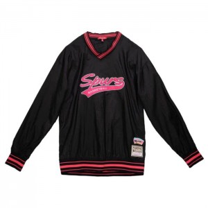 Tops Mitchell & Ness V-Neck Pullover San Antonio Spurs Mujer | 9138ZQJIR